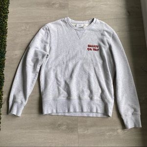 Light grey cotton Salut Ca Va Sweatshirt from AMI